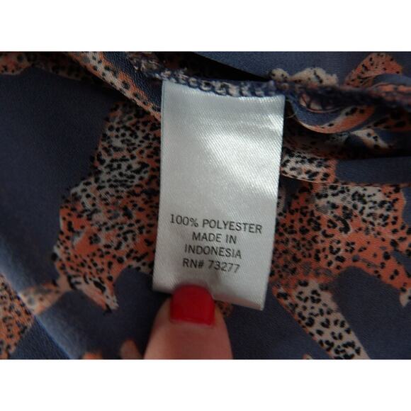 Evri 2X Cheetah Top Blouse Sleeveless Leopard FLowy Career Casual Big Cat - Picture 9 of 11